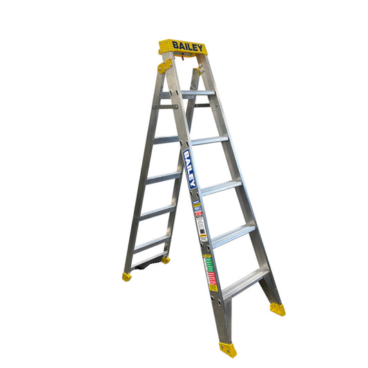 BAILEY - Dual Purpose Stepladder Pro Aluminium Multi Purpose Industrial Punchlock 150kg