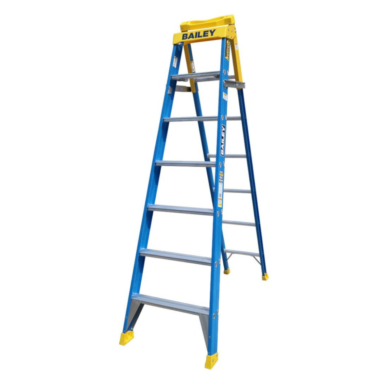 BAILEY - Dual Purpose Stepladder Pro Fibreglass Step Extension Multi Purpose Industrial Punchlock 150kg