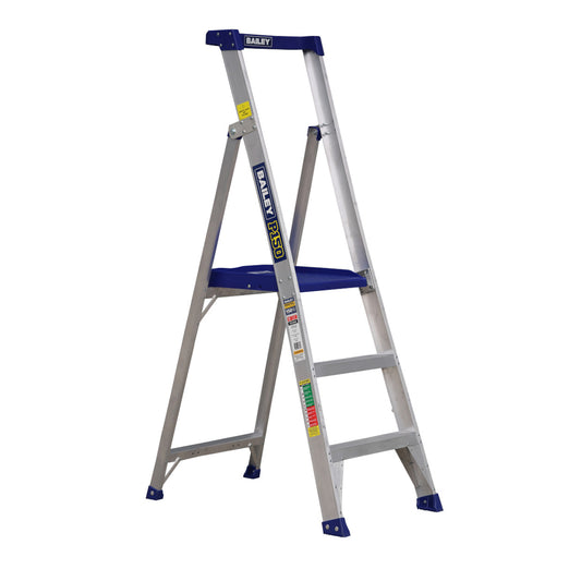 BAILEY - Platform Stepladder P150 Heavy Duty Aluminium Industrial Riveted 150kg