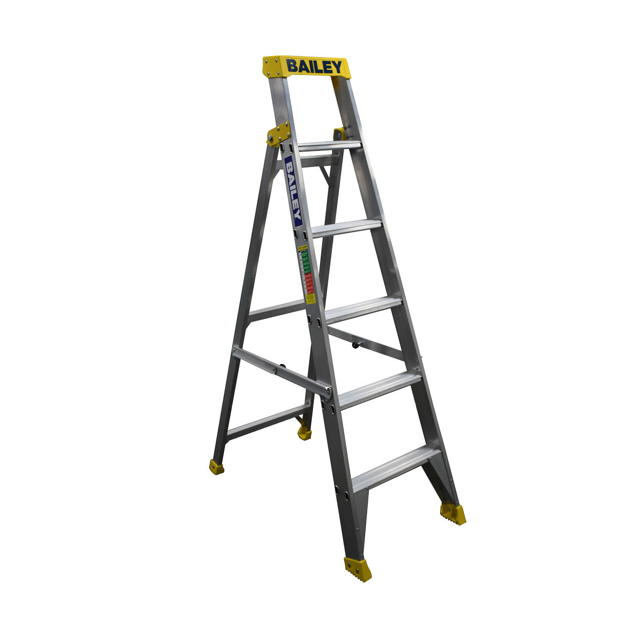 BAILEY - Single Sided Ladder Pro Aluminium Leansafe Industrial Punchlock 150kg