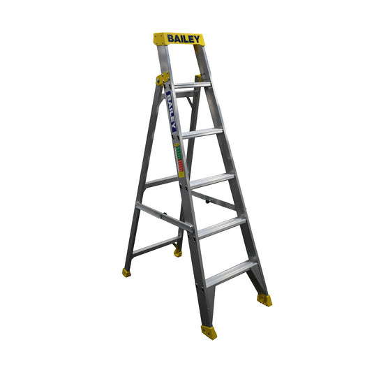 BAILEY - Single Sided Ladder Pro Aluminium Leansafe Industrial Punchlock 150kg