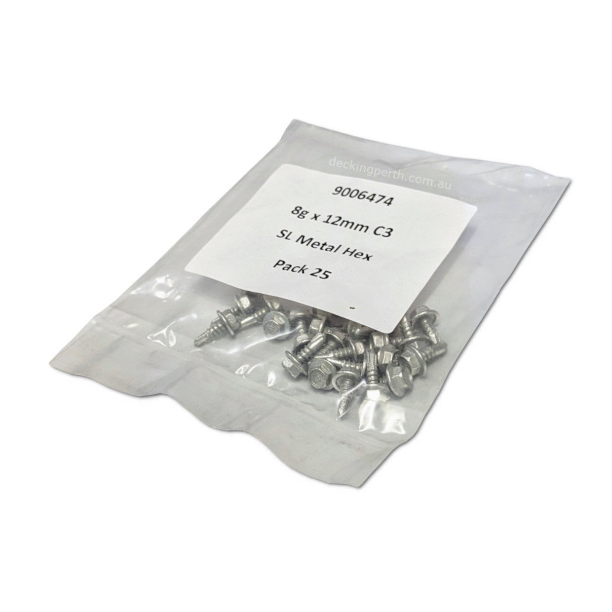PALRAM_Sunlite_TwinWall_Screw_Metal_Hex_8gx35mm_Decking_Perth