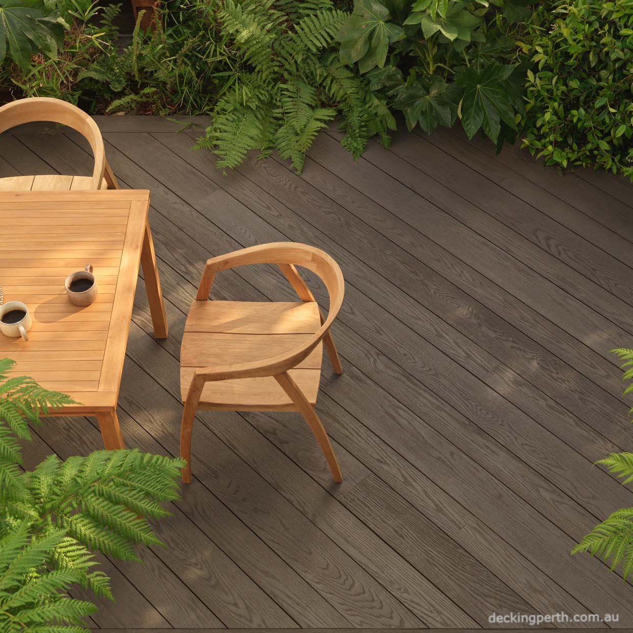 MILLBOARD - Decking Enhanced Grain - Ebony Grey 176 x 32mm, 3.6m