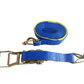 SADLEIRS - Ratchet & Strap Blue Swan Hook and Keeper 9m x 50mm