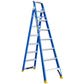 BAILEY - Dual Purpose Stepladder Heavy Duty Fibreglass with V-style Rung Pole Support Multi Purpose Riveted 150kg