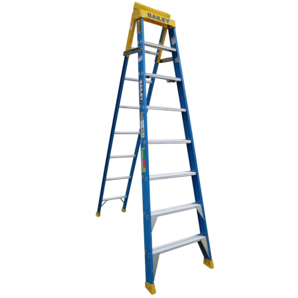 BAILEY - Dual Purpose Stepladder Pro Fibreglass Step Extension Multi Purpose Industrial Punchlock 150kg