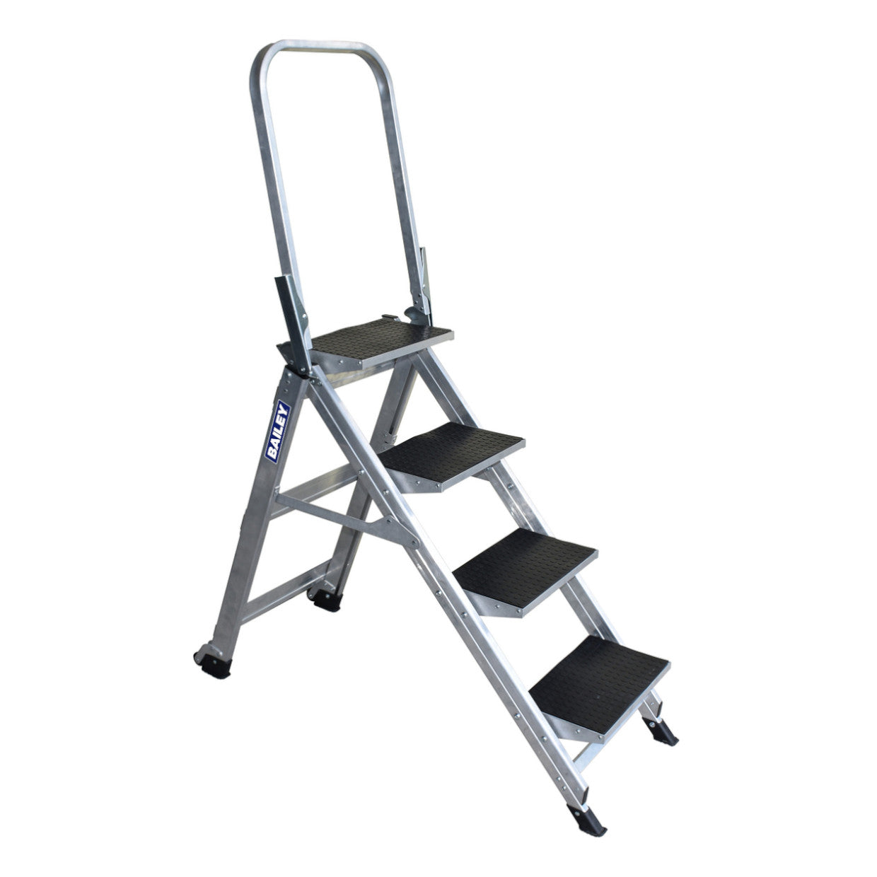 BAILEY - Platform Safety Steps Stairway Ladder with Safety Rail 150kg