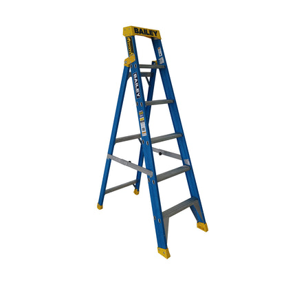 BAILEY - Single Sided Ladder Pro Fibreglass Leansafe Industrial Punchlock 150kg