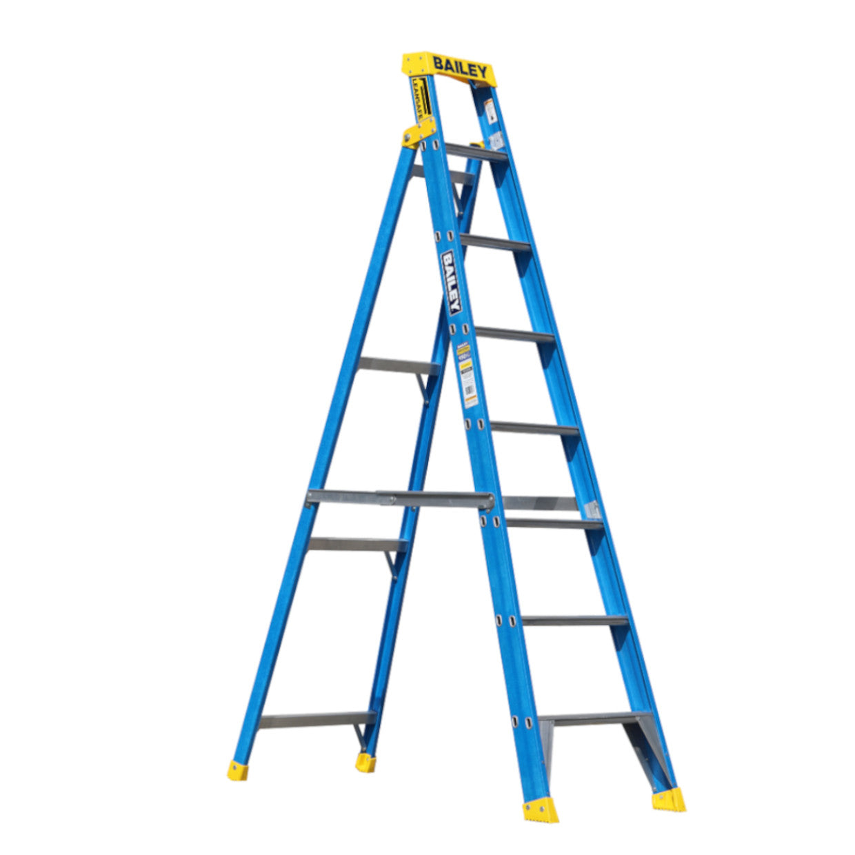 BAILEY - Single Sided Ladder Pro Fibreglass Leansafe Industrial Punchlock 150kg