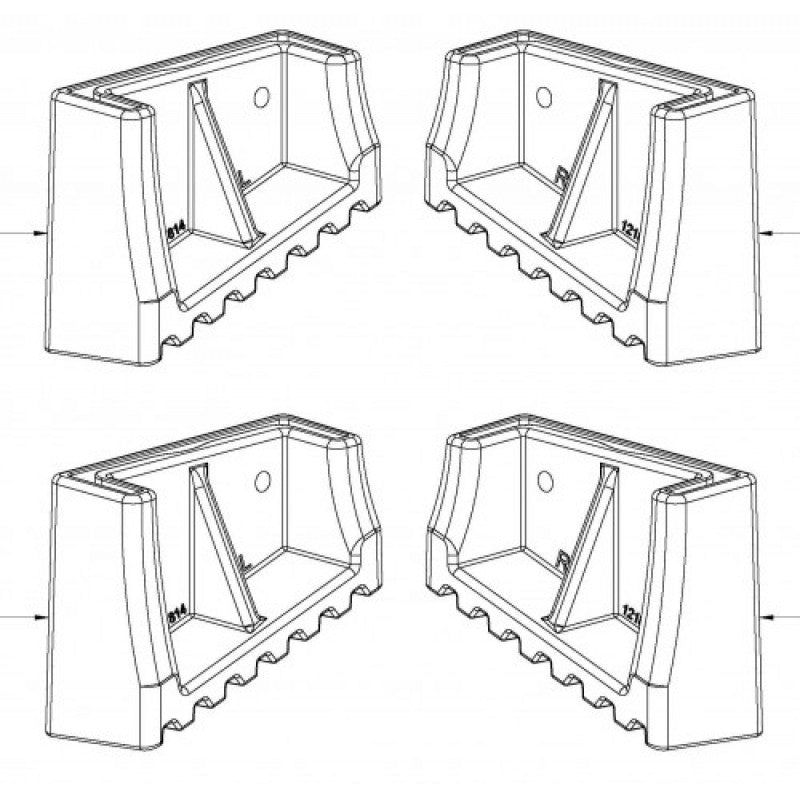 BAILEY - Spare Part for Single & Double Sided Ladder Boot Kit Fibreglass Stainless Steel & PFS