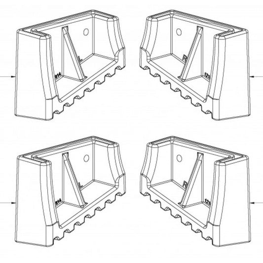 BAILEY - Spare Part for Single & Double Sided Ladder Boot Kit Fibreglass Stainless Steel & PFS