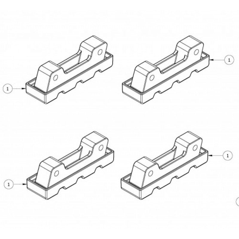 BAILEY - Spare Part for Single & Double Sided Ladder Spare Part Foot Kit Aluminum Stainless Steel & P120