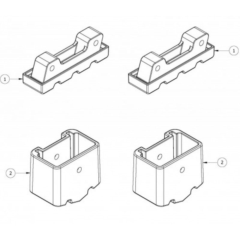 BAILEY - Spare Parts Platform Stepladders Spare Foot Part Aluminium PFS