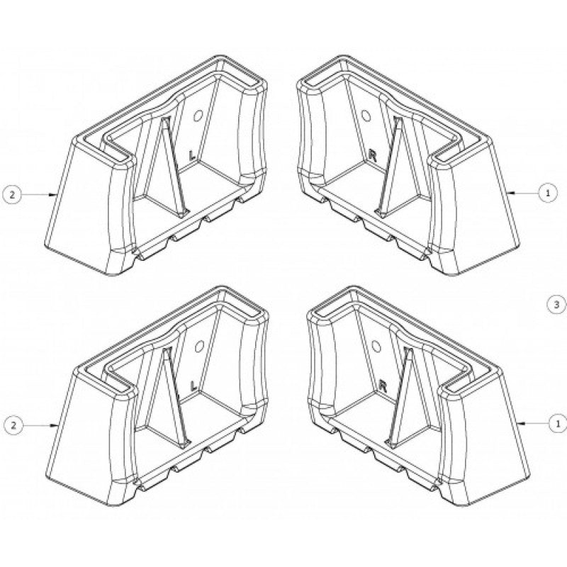 BAILEY - Spare Part for Single & Double Sided Ladder Spare Part Feet Kit