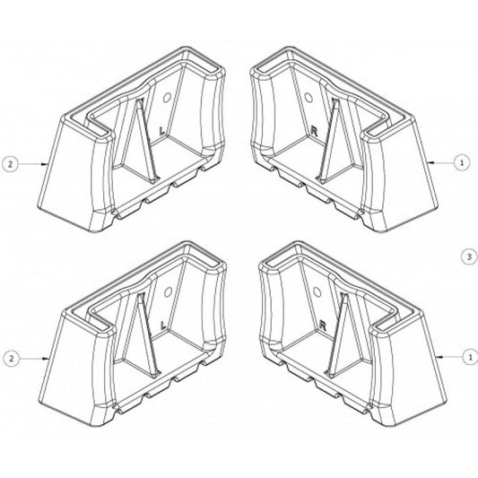 BAILEY - Spare Part for Single & Double Sided Ladder Spare Part Feet Kit