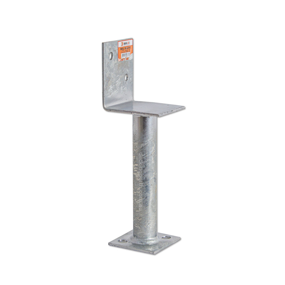 MAXI METALS - L Shapped Post Support, 90 x 90mm L Stirrup Leg Galvanis ...