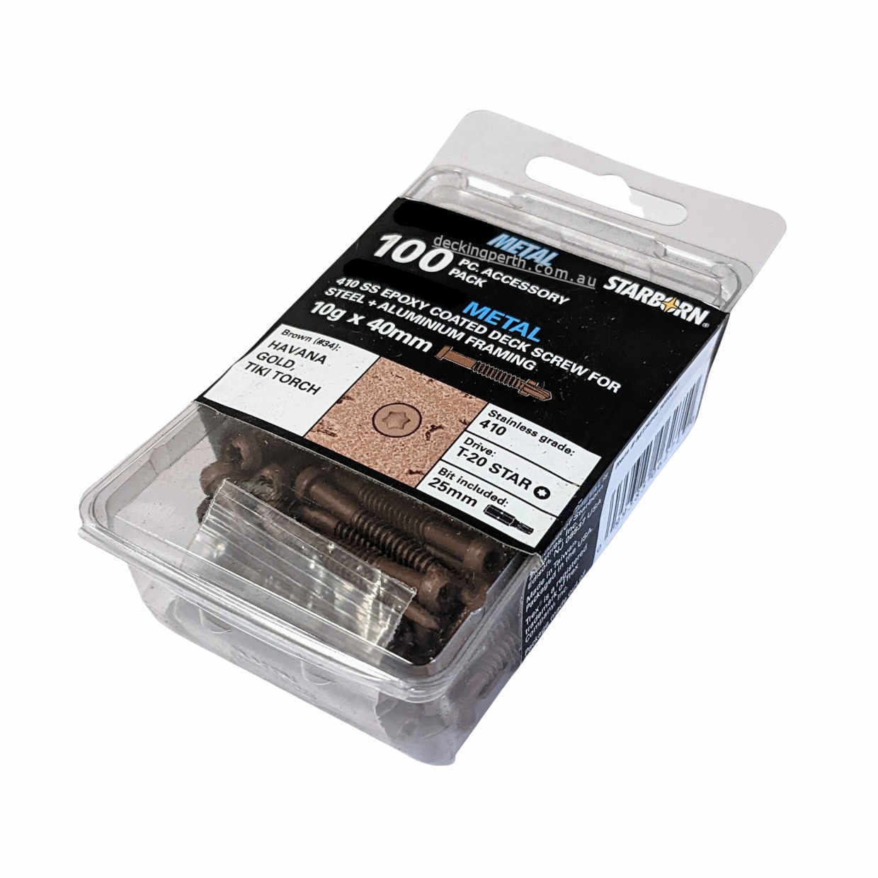 EVA-LAST Starborn - Cap-Tor 410SS Screws Metal 10g x 40mm packet of 100