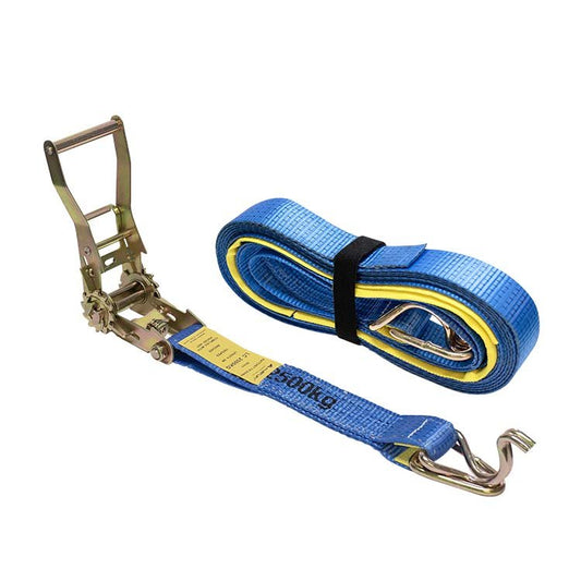 SADLEIRS - Ratchet & Strap Blue Swan Hook and Keeper 9m x 50mm