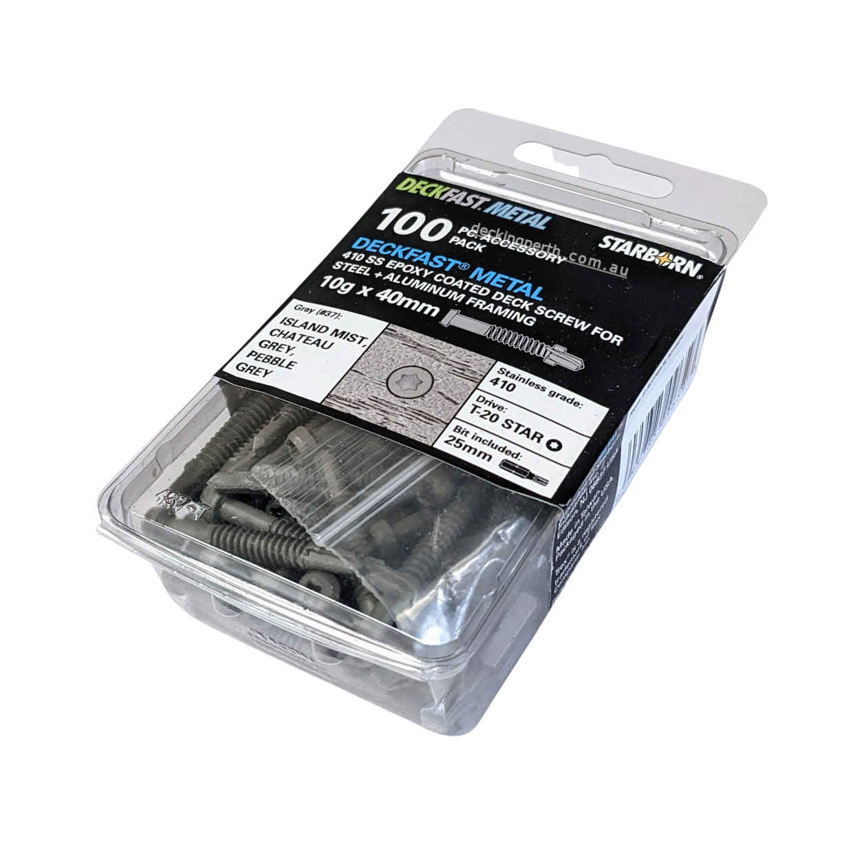 STARBORN - Deckfast 410SS Screws #37 Metal 10g x 40mm packet
