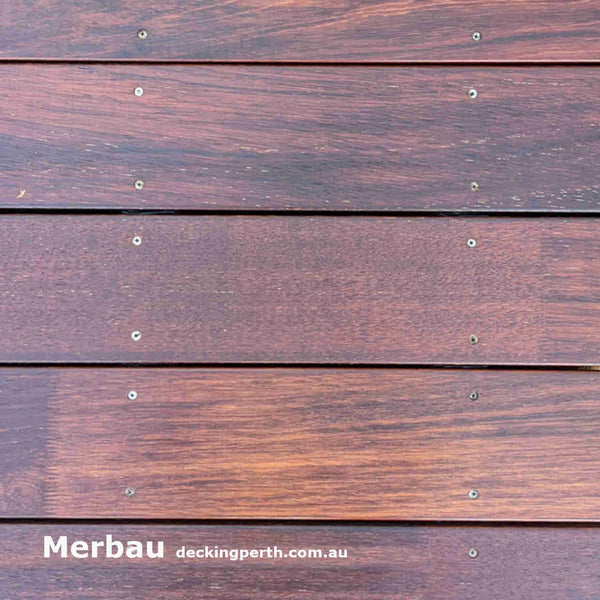 MERBAU 140 x 19mm F/J, Decking Finger Joined, Select Grade 5.7m
